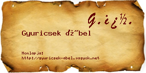 Gyuricsek Ábel névjegykártya