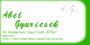 abel gyuricsek business card